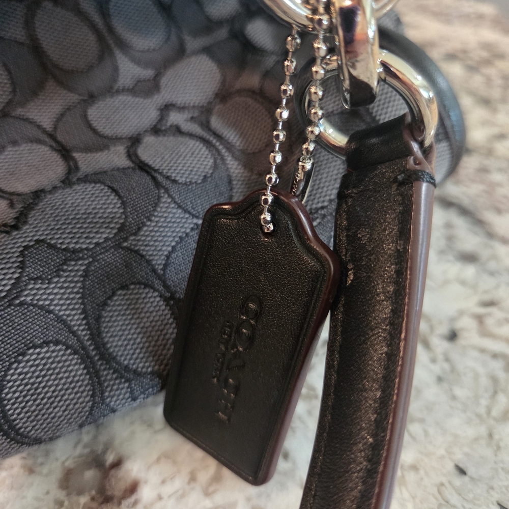 Coach Black and Gray Patterned Shoulder Bag - Picture 9 of 12